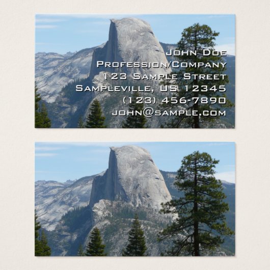Half-dome van Panorama Trail I Visitekaartje (Voorkant /achterkant)