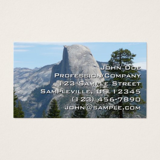 Half-dome van Panorama Trail I Visitekaartje (Voorkant)