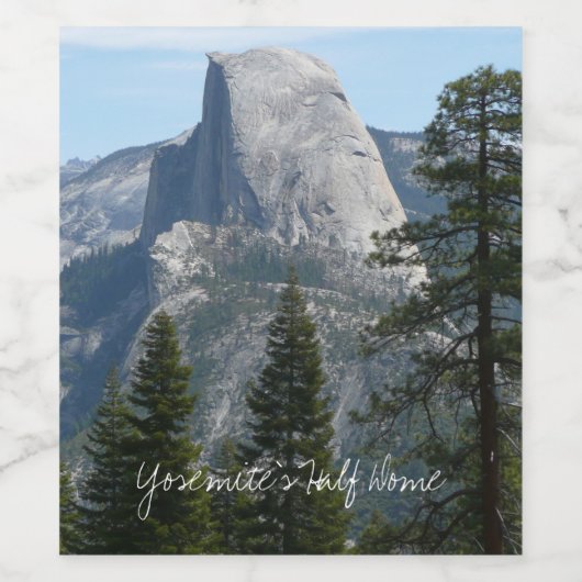 Half-dome van Panorama Trail I Wijn Etiket (Enkel label)