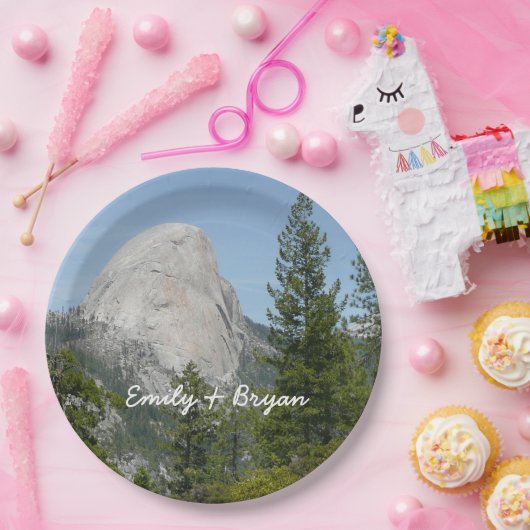 Half-dome van Panorama Trail II Papieren Bordje (Feest)