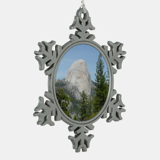 Half-dome van Panorama Trail II Tin Sneeuwvlok Ornament (Links)