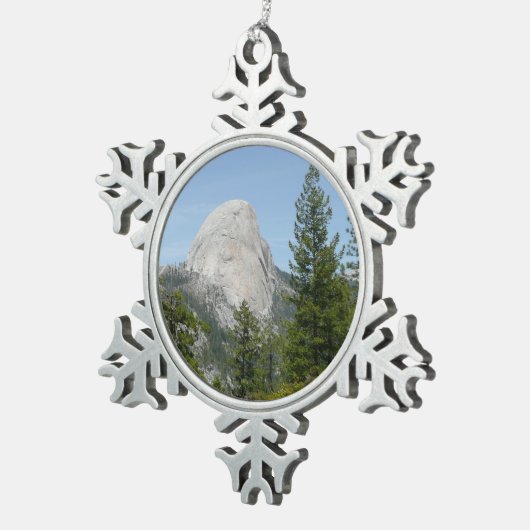 Half-dome van Panorama Trail II Tin Sneeuwvlok Ornament (Rechts)