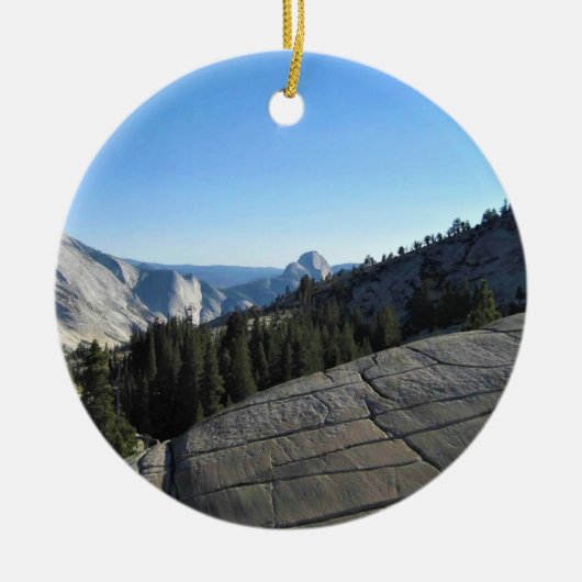 Half Dome vanuit Olmstead Point, Yosemite, CA Keramisch Ornament (Voorkant)