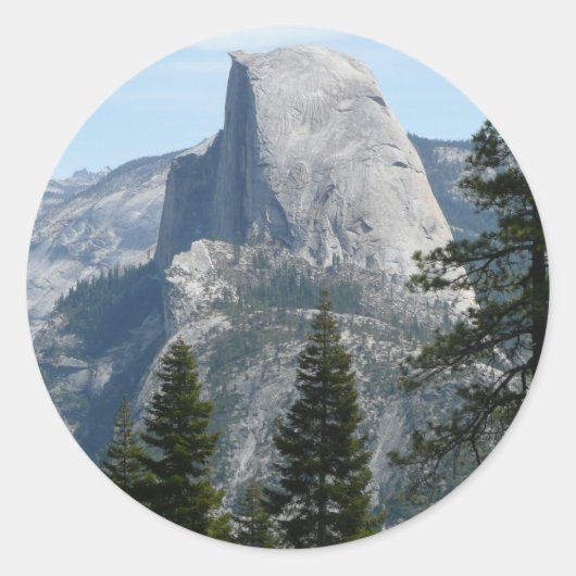 Half Dome vanuit Panorama Trail I Ronde Sticker (Voorkant)