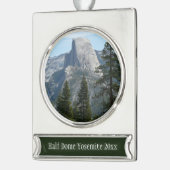 Half Dome vanuit Panorama Trail I Verzilverd Banner Ornament (Links)