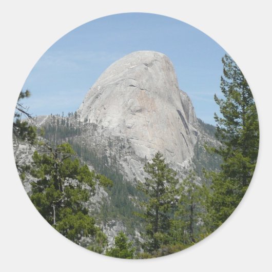Half Dome vanuit Panorama Trail II Ronde Sticker (Voorkant)