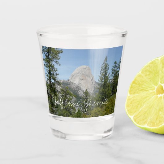 Half Dome vanuit Panorama Trail II Shot Glas (Voorkant)