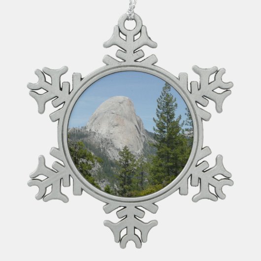Half Dome vanuit Panorama Trail II Tin Sneeuwvlok Ornament (Voorkant)
