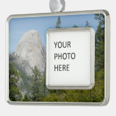 Half Dome vanuit Panorama Trail II Verzilverd Omlijst Ornament (Links)