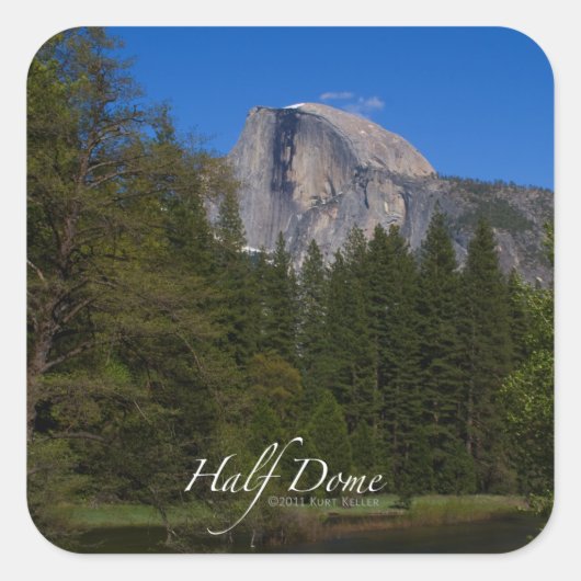 Half-dome Vierkante Sticker (Voorkant)