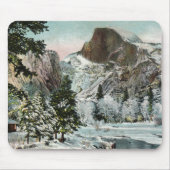 Half Dome, Yosemite in Winter Mousepad Muismat (Voorkant)