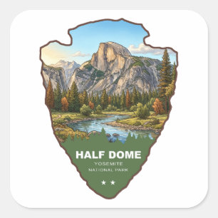 Half Dome Yosemite National Park Arrowhead Vierkante Sticker