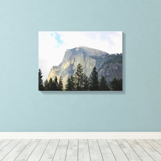 Half Dome, Yosemite National Park, CA Canvas Afdruk (Insitu (Houten vloer))