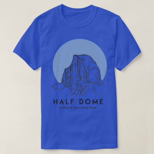 Half-Dome Yosemite National Park California BLUE T-shirt (Design voorkant)