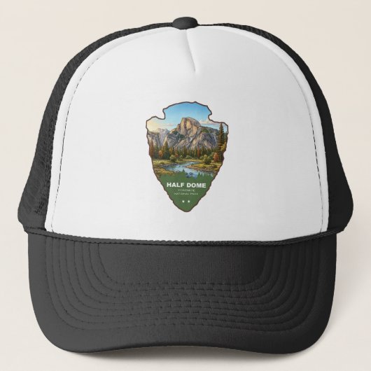 Half Dome Yosemite National Park Pijl Trucker Pet (Voorkant)