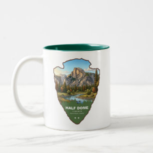Half Dome Yosemite National Park Pijl Tweekleurige Koffiemok