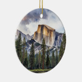 Half Dome Yosemite National Park Waterverf Keramisch Ornament (Rechts)