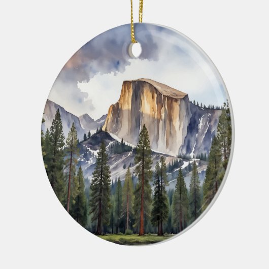 Half Dome Yosemite National Park Waterverf Keramisch Ornament (Links)