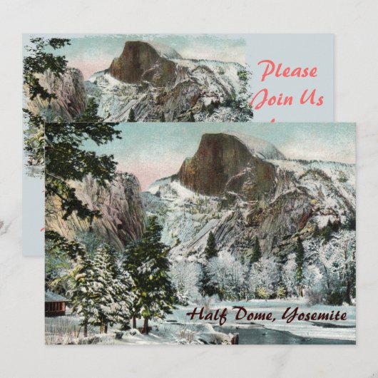 Half Dome, Yosemite Party Uitnodiging (Voorkant / Achterkant)