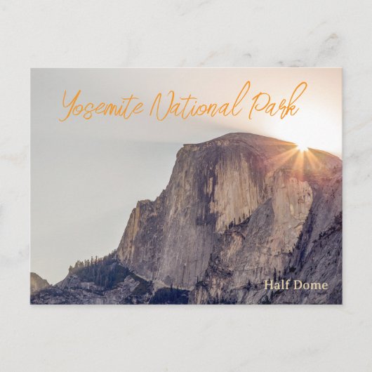 Half Dome Yosemite Reis Briefkaart (Voorkant)