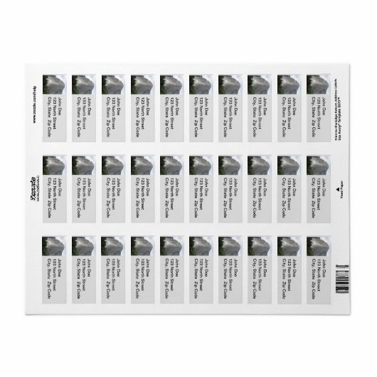 Half-Dome Yosemite Return Address Label (Full Sheet)