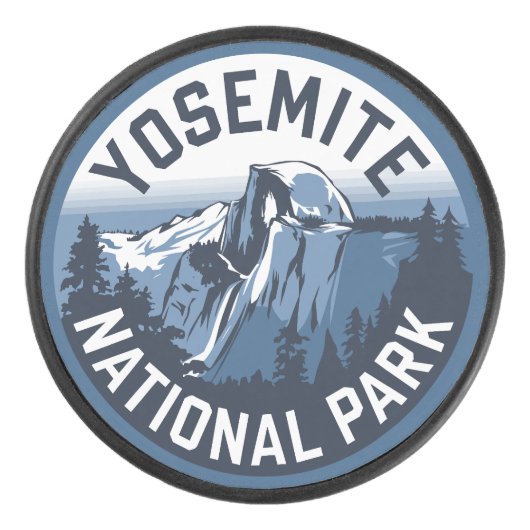 Half Dome Yosemite Ronde Embleem Hockey Puck (Voorkant)