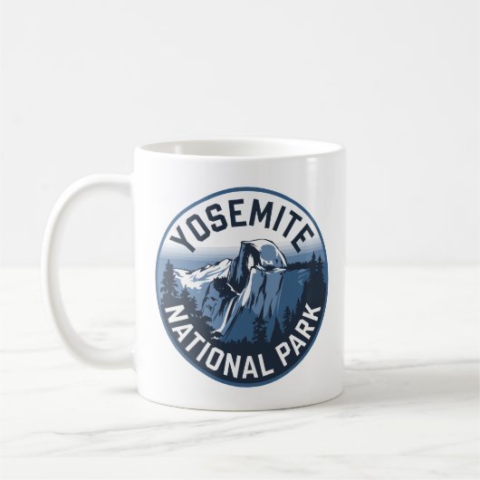 Half Dome Yosemite Ronde Embleem Koffiemok (Links)