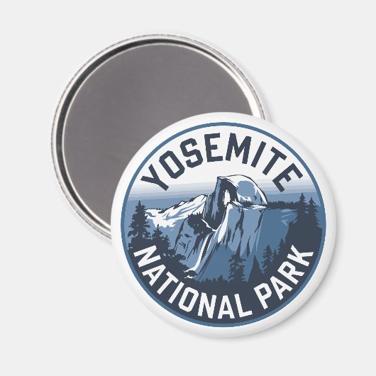 Half Dome Yosemite Ronde Embleem Magneet (Voorkant / Achterkant)