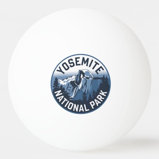 Half Dome Yosemite Ronde Embleem Pingpongbal (Voorkant)