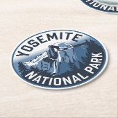 Half Dome Yosemite Ronde Embleem Ronde Kartonnen Onderzetter (Gebogen)