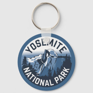 Half Dome Yosemite Ronde Embleem Sleutelhanger