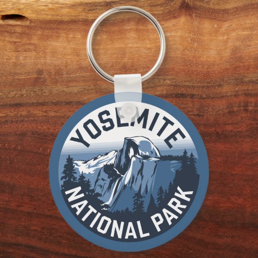 Half Dome Yosemite Ronde Embleem Sleutelhanger (Achterkant)
