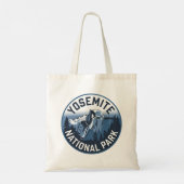 Half Dome Yosemite Ronde Embleem Tote Bag (Achterkant)
