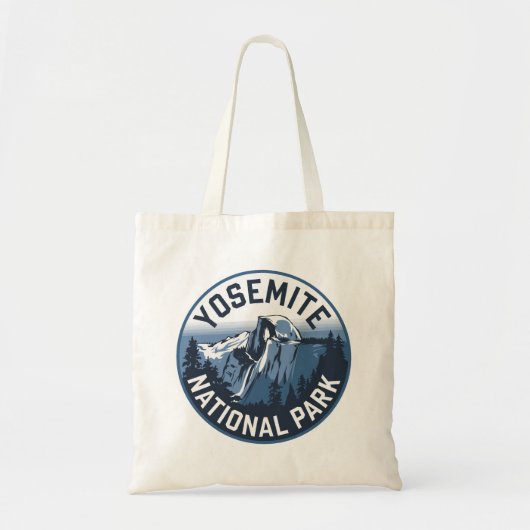 Half Dome Yosemite Ronde Embleem Tote Bag (Voorkant)