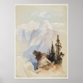 Half Dome Yosemite Thomas Moran Waterverf Art Poster (Voorkant)