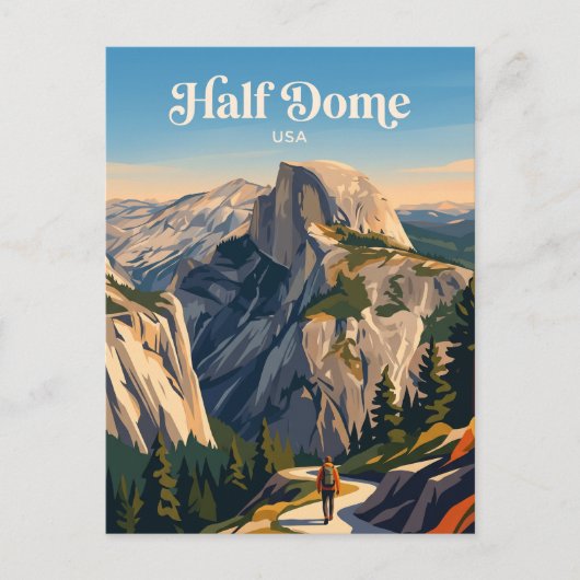 Half Dome Yosemite VS Briefkaart (Voorkant)