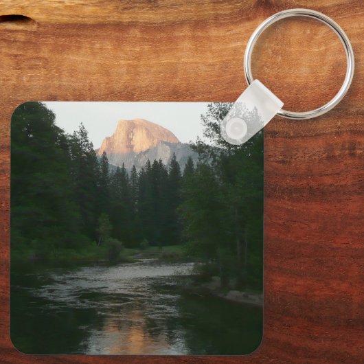 Half Dome-zonsondergang in Yosemite National Park Sleutelhanger (Achterkant)