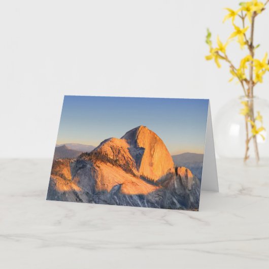 Half Dome Zonsondergang van Mt Watkins - Yosemite Kaart (Gele Bloem)
