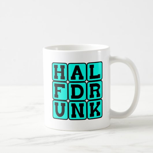 Half dronken, optimistische kijk koffiemok (Rechts)