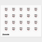 Half economist Half Ninja Ronde Sticker (Vel)