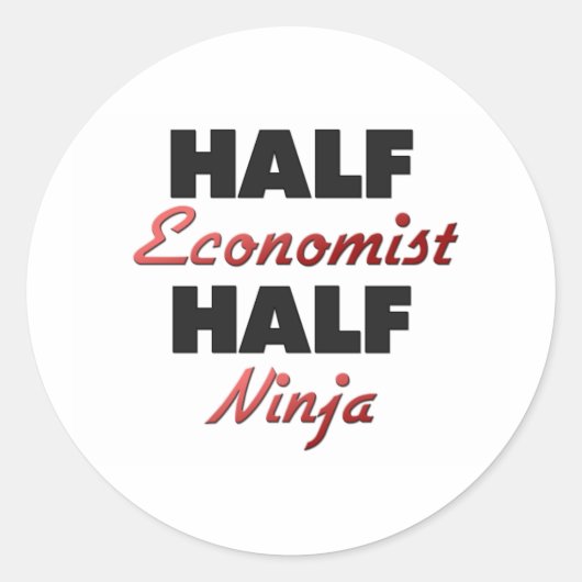 Half economist Half Ninja Ronde Sticker (Voorkant)