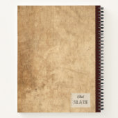 Half een avocado illustratie gepersonaliseerde com notitieboek (Achterkant)