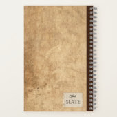 Half een avocado illustratie gepersonaliseerde com notitieboek (Achterkant)