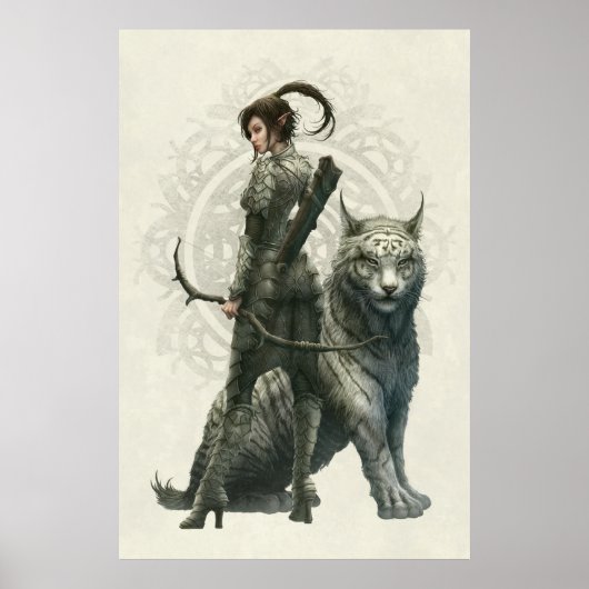 HALF ELF GIRL door Kerem Beyit Poster (Voorkant)