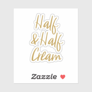Half en Half Cream Opslag Sticker