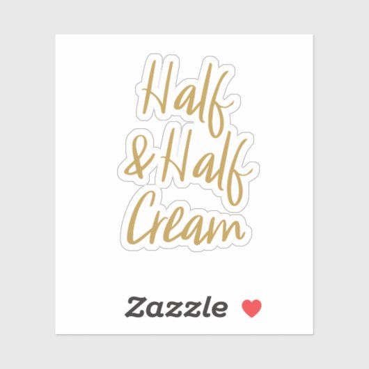 Half en Half Cream Opslag Sticker (Vel)