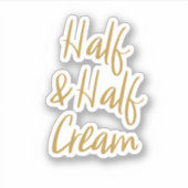 Half en Half Cream Opslag Sticker (Voorkant)