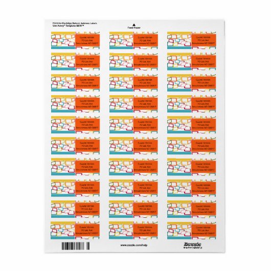 Half en Half Etiket (Full Sheet)