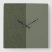 Half en half mos groene wandklok (Voorkant)