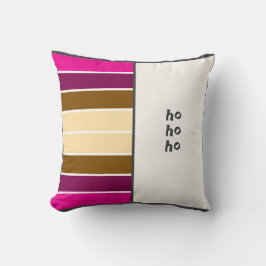 Half en half, tekst en strepen kussen